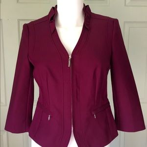 Burgundy Zip Lightweight Jacket